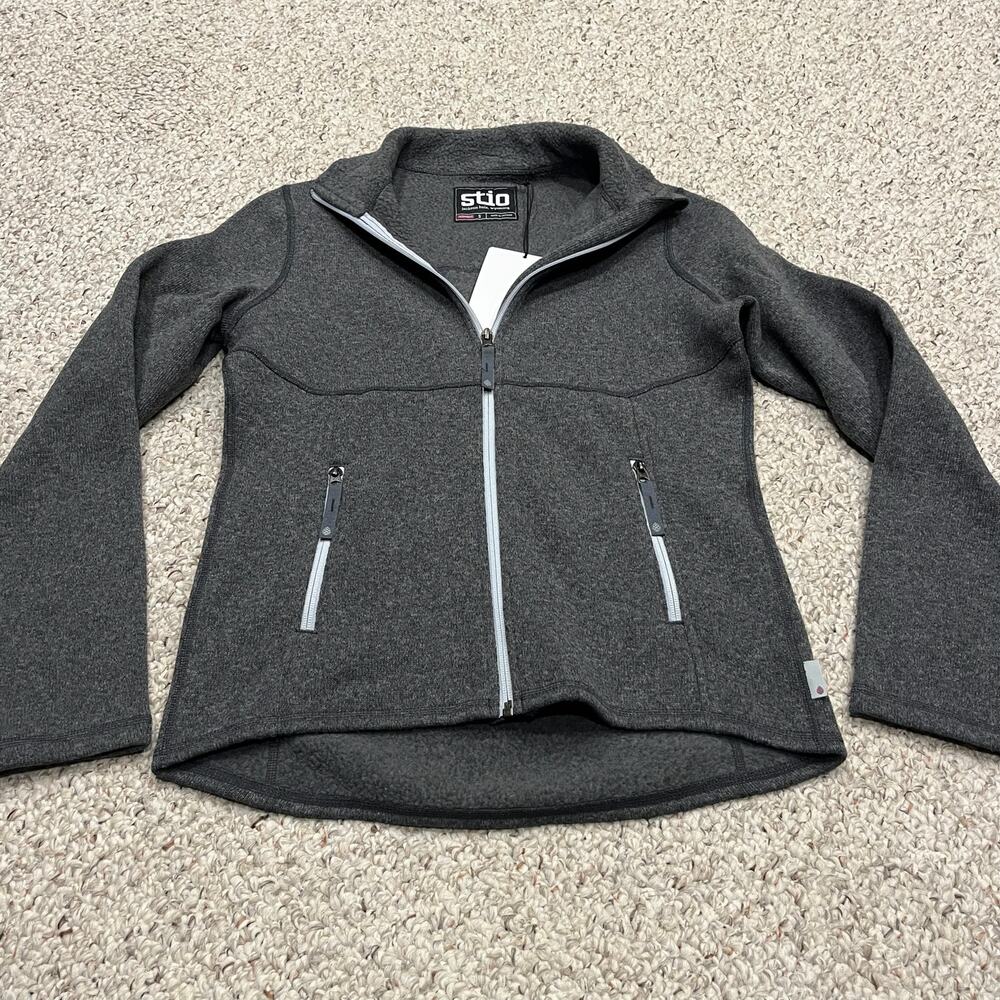 NWT Stio Sweetwater Fleece Full Zip Jacket Sz S Gray Outdoor Gorpcore Hiking